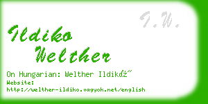 ildiko welther business card